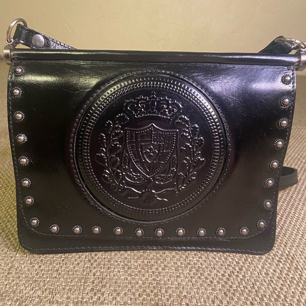 Patricia Nash Medallion Italian Leather Crossbody